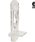 Clear Plastic Locking Shelf Pegs Set Of Six For No Fuss Secure Shelving That Holds Up To Five Pounds Per Peg With Locking Design Fits Quarter Inch Holes Easy Install