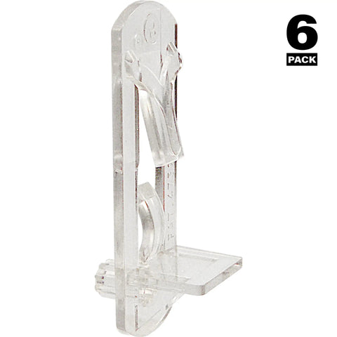 Clear Plastic Locking Shelf Pegs Set Of Six For No Fuss Secure Shelving That Holds Up To Five Pounds Per Peg With Locking Design Fits Quarter Inch Holes Easy Install