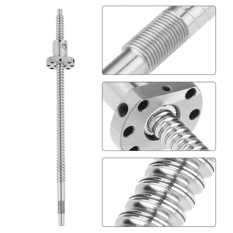 Beefy 300mm Rolled Ballscrew Ballnut With Backlash For Ultra Smooth Motion And Precise Positioning No Side End Supports product image