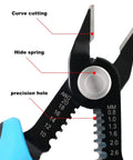 Close-up of Precision Flush Wire Cutters With Stripping, Slim Diagonal Cutters, 6 Inch Pliers showing blade and grip details.