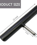 12 Inch Stainless Steel Lathe Tool Rest for Woodworking and Wood Turning Durable Five Eighth Inch Post Diameter shown with measurements