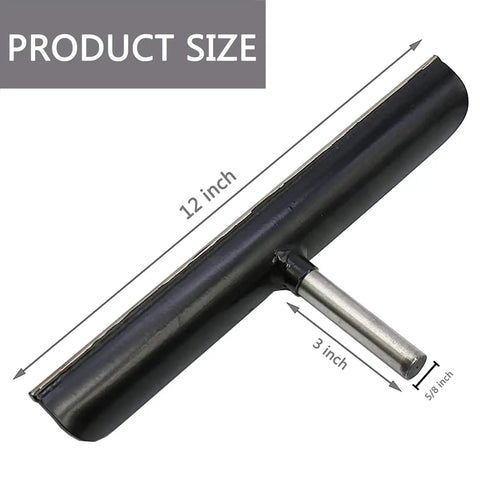 12 Inch Stainless Steel Lathe Tool Rest for Woodworking and Wood Turning Durable Five Eighth Inch Post Diameter shown with measurements
