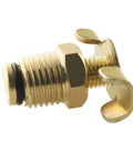 Side view of One Quarter Inch External Drain Cock from Two Pack Brass Air Hose Fittings and Air Compressor Blowdown Valve NPT Male Drain Switch.