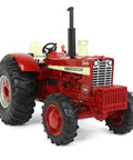 Front angle view of International Harvester 1256 Wheatland Turbo Tractor With Mfwd One Sixteenth Scale Diecast For Collectors Prestige Collection