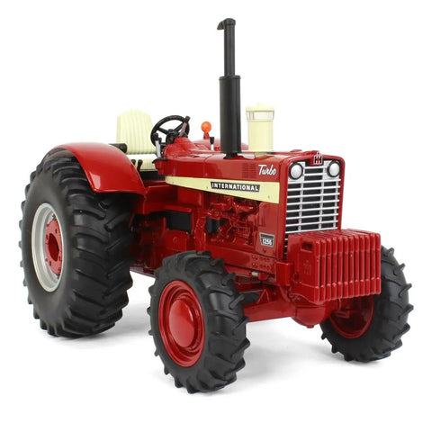 Front angle view of International Harvester 1256 Wheatland Turbo Tractor With Mfwd One Sixteenth Scale Diecast For Collectors Prestige Collection
