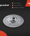 Close-up of metal sprocket from Engine Timing Chain Kit With Tensioner For OHV V8 Engines 4.3L 4.8L 5.3L 6.0L 6.2L Direct Fit Compatible