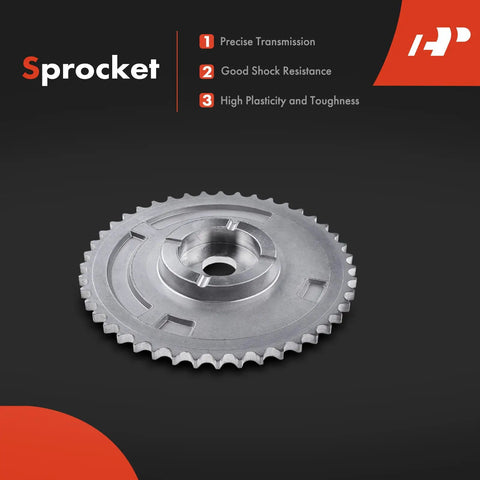 Close-up of metal sprocket from Engine Timing Chain Kit With Tensioner For OHV V8 Engines 4.3L 4.8L 5.3L 6.0L 6.2L Direct Fit Compatible