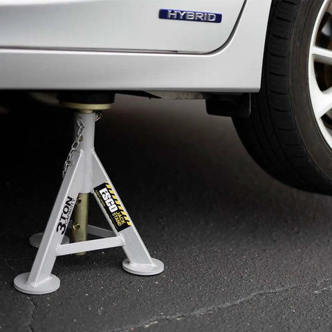 Heavy Duty Jack Stand Pro Grade 3 Ton Capacity, 6,000 Lb Per Stand, Adjustable From 13.2 To 21.5 Inches under vehicle