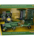One Sixty Fourth Scale Harvesting Set With 4555 Tractor 7720 Combine With Two Heads And 500 Grain Cart Realistic Farm Toy