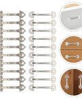 Retro Vintage Mini Cabinet Handles Pulls Silver Set Of 20 For Kitchen Dresser Wood Box Storage shown in different applications
