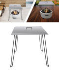 Stainless Steel Fire Pit Heat Deflector With Sturdy Foldable Legs Even Heat Distribution For Outdoor Bonfires 24x24x24 Inch