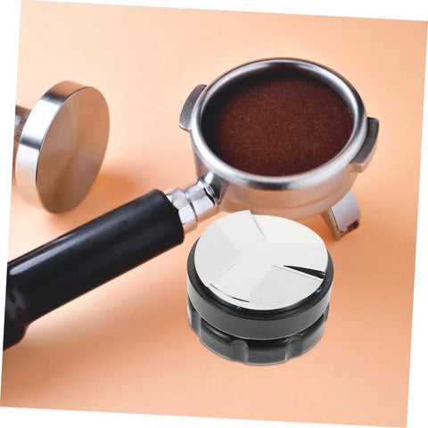 Pro Grade Reusable Metal Tamper Set For Espresso Machines with aluminum hand tamper and espresso press tool on table