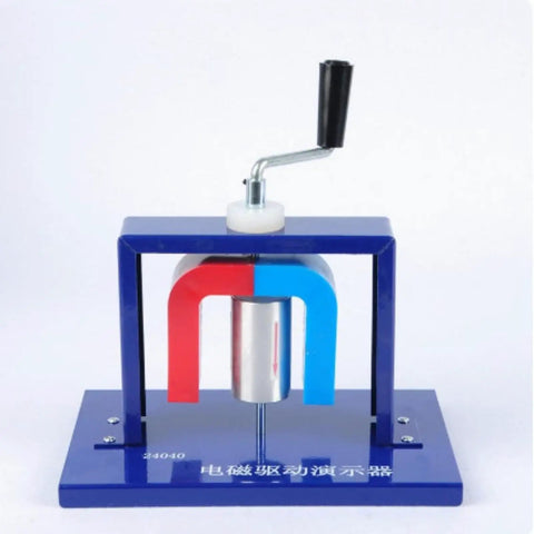 Badass Physics Experiment Kit Featuring Smooth Rotating Magnetic Perpetual Motion Device with blue and red magnets on sturdy base.