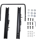 Components of Universal Seat Sliders With Dual Lock Design For Bottom Or Side Mounted Seats including bolts and washers.