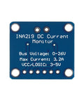 Set Of Four I2C Bi Directional Current And Power Sensor Breakout Boards For 3 To 5V Projects, front view of INA219 module