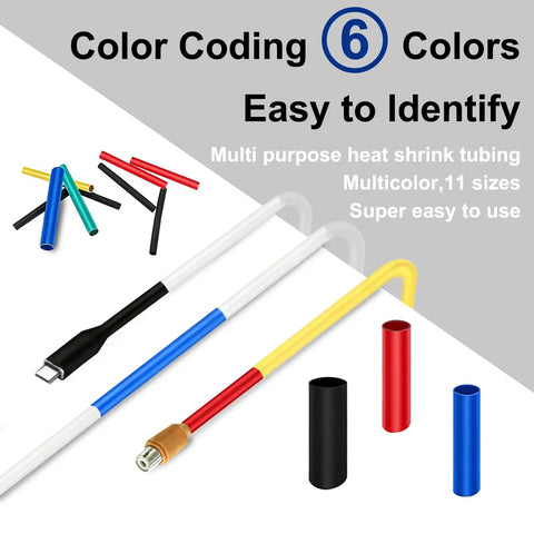 430 Pieces Two To One Heat Shrink Tubing Kit For Wires Industrial Marine Grade Waterproof Heat Shrink Wrap With Twelve Sizes