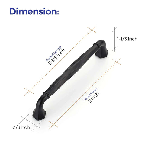 Freshen Up Your Space With Matte Black Zinc Cabinet Handles Rock Solid Heavy Duty Kitchen Pulls Sick Slick Finish Zero Hassle Drawer Swap Premium Home Refresh Kit, 5 inch cabinet pull dimensions.