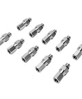 Killer Deal 10 Pack Hydraulic Hose Fittings Quarter Inch NPTF Male Crimp Connectors For Quarter Inch ID Hose Lines Leak Proof Seal Works Flawless On Truck Car Equipment High Quality Steel Easy Install Fix Any Job. 10 stainless steel fittings