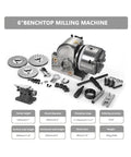 Universal Indexing Head For Milling Machines With Interchangeable Index Plates And Direct Fit Mount Delivers Hella Accurate Spacing For Sweet Gear Cutting And Pro Machinist Projects, 6 inch benchtop milling machine with accessories.