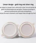 UWYTGF 13 Pack Retrofit Led Recessed Lighting 4 Inch,3000K/4000K/6000K Dimmable,5W Led Can Lights with gold and silver ring design.
