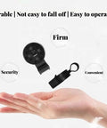 Close-up of Beefy Lock Grip Tarp Clips Set showcasing durability and secure hold on a hand. Black universal garden net clamps.