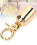 Close-up of a gold bell-shaped snap hook from the 10 Pack Top Shelf Gold Rope End Snap Hooks, No Sweat Zinc Alloy Fastener Set.