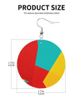 Lowkey Fresh Irregular Grid Pattern Dangle Earrings For Women Crafted From Smooth Pvc Leather Featuring Ultra Lightweight Silver Plated Hooks Comfortable For Sensitive Ears Daily Streetwear Vibe Essential Gear showing product size 1.77 inches.
