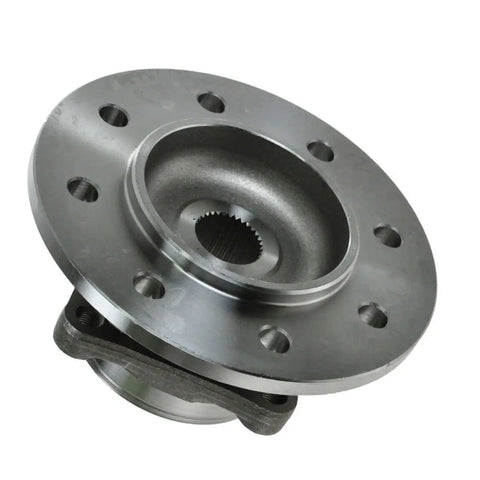 Front Wheel Hub And Bearing Assembly Set For Dodge Ram 2500 4WD 8 Lug 1994 To 1999 No Abs close-up view showing metal construction.