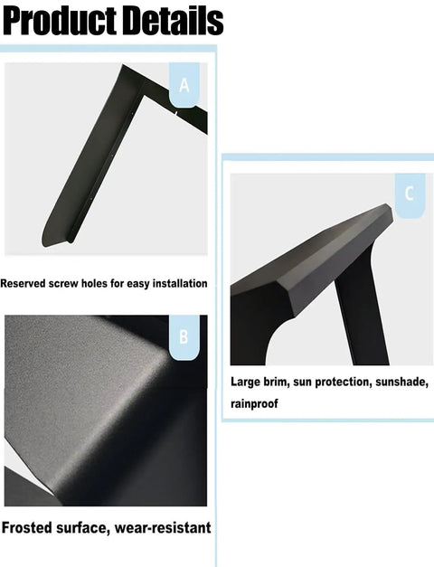 Close-up of Hardcore Outdoor EV Charger Cover features, showing installation holes and wear-resistant frosted surface.