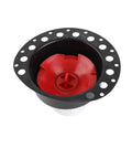 Freestanding Bathtub Drain Kit, Brass ABS Anti-Backflow for Home, showing a black and red drain component with a round design.
