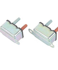 Built Tough Auto Reset Circuit Breaker 50 Amp 12V 24V Stud Bolt Mount, metal with screws for trucks and marine systems.