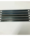 Heavy Duty Tea Bag Sealing Machine Tooth Blades Replacement Parts Vertical Packing Knives For Industrial Packaging Built Tough High Hardness Wear Resistant Knockout Sharp 5 Pack Set stacked serrated blades.