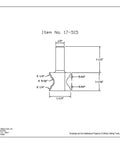 Technical diagram of Half Inch Shank Double Ogee Router Bit With One And A Quarter Inch Cutting Diameter And One And Sixteenth Inch Cutting Height Carbide Tip Heavy Duty For Handheld Or Table Mounted Wood Routers.