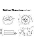 Technical drawings of Multidimensional Load Cell 3 Axis Force Sensor Six Channel For Torque Measurement And Wrench Calibration