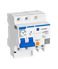 NXBLE 63 Series Two Pole Miniature Leakage Circuit Breaker C20 30mA 6kA RCD for home electrical panels, front view