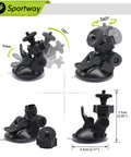 S30 Dash Cam Suction Mount with Ten Joints for Most Dash Cameras including Rexing, Z Edge, Old Shark, Yi displayed with rotation angles