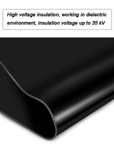 Real Deal Black Heavy Duty Dielectric Rubber Insulation Mat For Industrial Electrical Safety And High Voltage Work With Anti Static Non Slip Grip For Substations Control Rooms