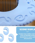 Close-up of sky-blue 3 Pack Silicone Door Stopper Set For Safety Anti Skid Hold Doors Steadily And Prevent Slamming Dope Durable