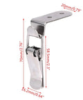 Close-up of stainless steel component of Versatile 10 Piece Toggle Clamp Set With Spring Loaded Duckbill Latch Catch Buckle Hook Lock