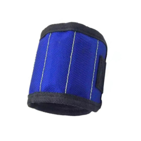 Magnetic Wristband Tool Holder With Strong Magnets Adjustable Oxford Fabric Wrist Belt Keeps Screws Nails Drill Bits In Place For Hands Free Work No Drop In Tight Spaces blue