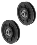 2 Pack 90mm Nylon Pulley Track Wheel With Metal Bearings for Weights and Fitness Equipment Replacement Durable Heavy Duty 3.5 Inch Pulley System