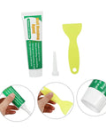 Two Pack Wall Repair Cream And Self Adhesive Paste For Cracks And Holes Pro Strength Wall Mending Agent For Home Diy Use Easy Application Quick Fix No Mess Drywall And Ceilings Safe On Painted Walls shown with scraper and nozzle