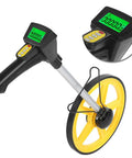 Ycauty Wheel Rangefinder with LCD Display Lightweight Measuring Wheel for Accurate Measurements on Roads 12.5inch with yellow wheel and digital display.