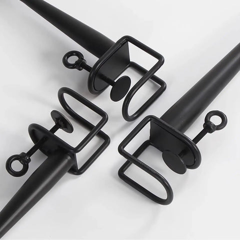 Adjustable Clamp Leg For DIY Coffee And Console Tables, Black Metal Leg With Floor Protectors, No Punching Design To Protect Desktop