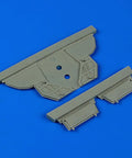 Unpainted Resin Landing Gear Cover Set For One Forty Eighth Scale F 101 Voodoo Kitty Hawk Aircraft Kits RF 101C G H, showing two parts