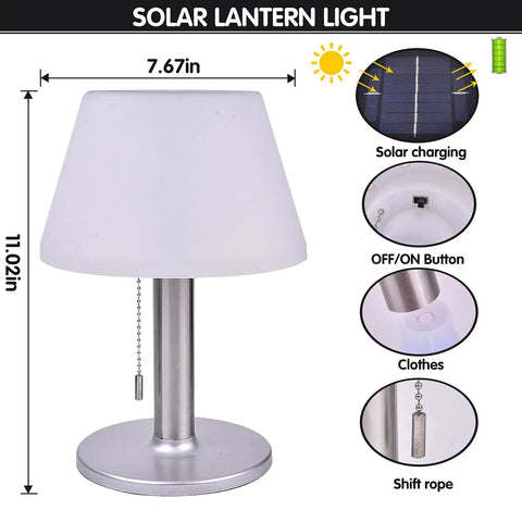 Diagram of Go To Solar Table Lamp For Outdoor And Indoor Use With 3 Lighting Modes Eye Caring LED Waterproof Cordless Desk Lamp