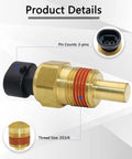 Drop In Coolant Temperature Sensor ECT For Chevy GMC Buick Cadillac Pontiac, Easy Install Direct Fit Replacement, OE Numbers 213-928, 15326386, 12146312, 25036979, TS10075, 5S1018 two-pin brass sensor