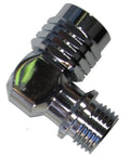 90 Degree Swivel Adapter For Regulators And LP Hoses, 9/16-18 UNF-2B To 9/16-18 UNF-2A Stainless Steel Dive Regulator Connector