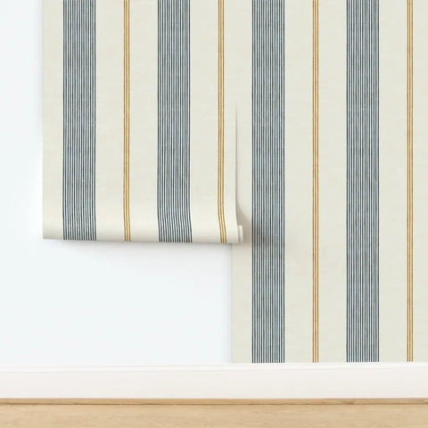 Premium Traditional Wallpaper With A Subtle Linen Texture Built Tough For Busy Households Straight Up Smooth Matte Finish hanging from wall.