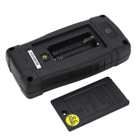 Back view of 4000 Count Digital Multimeter With Backlit Display Auto Range Handheld Tester for battery installation